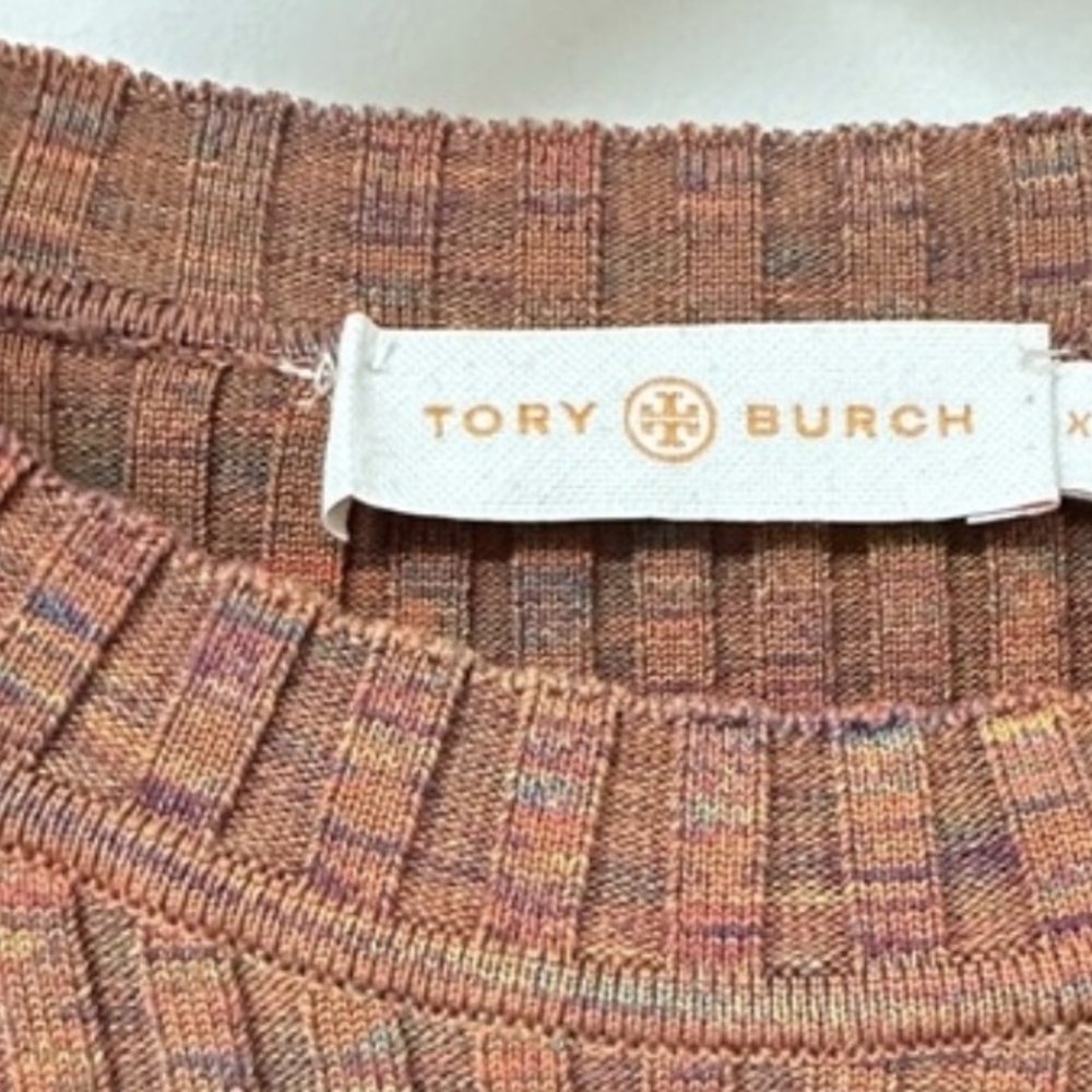 Tory Burch Multicolor Ribbed Sweater Midi Dress